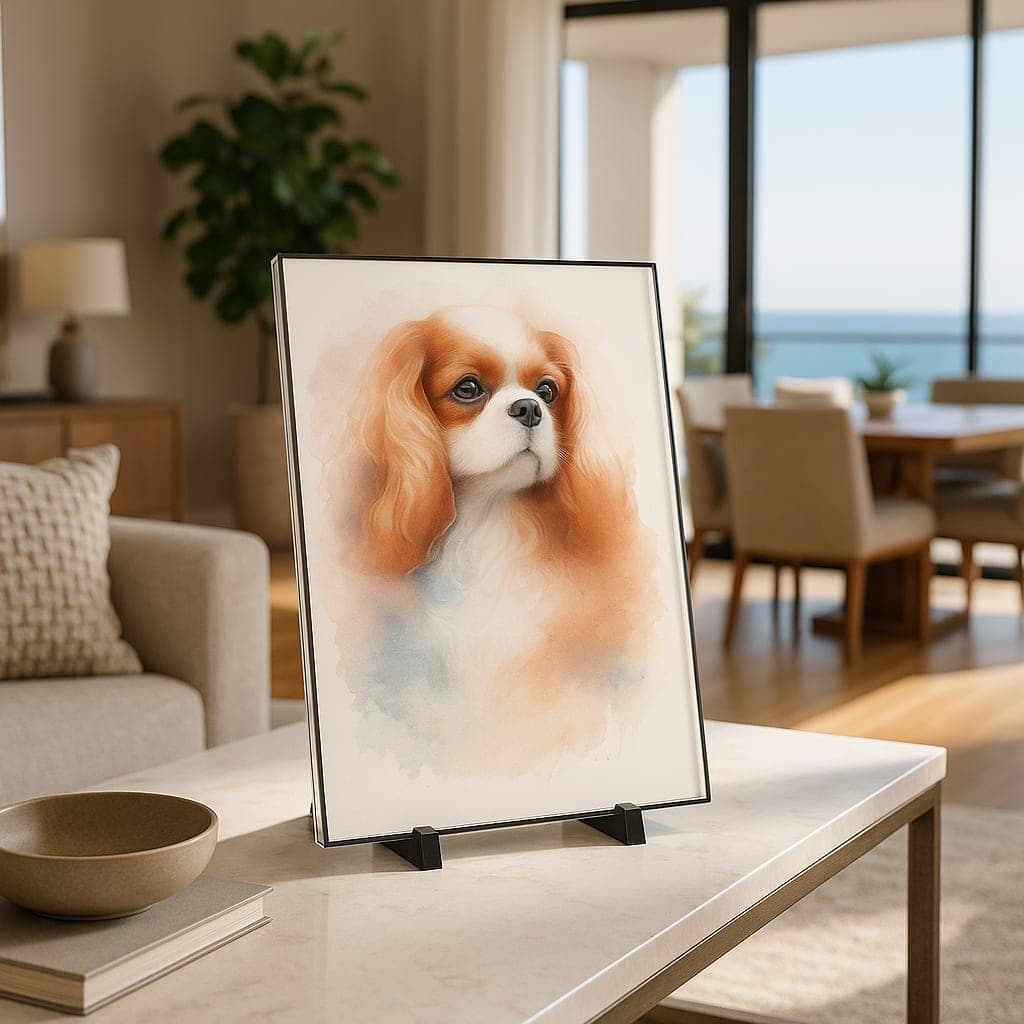 Acrylic Pet Portrait - Frameless design, modern aesthetic