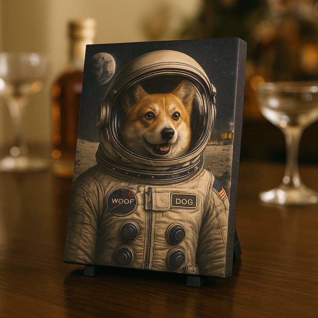 Easel Canvas Pet Portrait - Easel back, infinite options