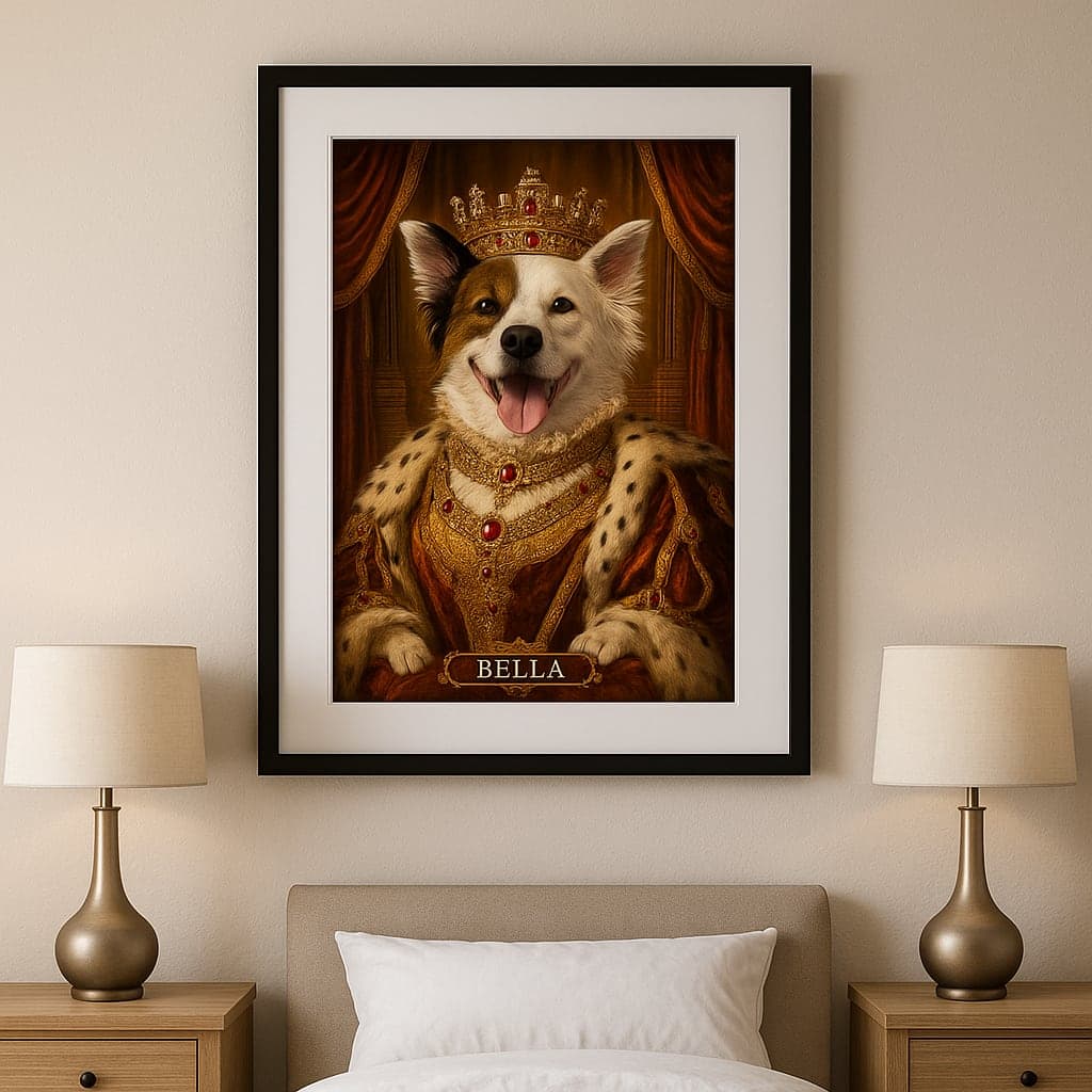 Framed Pet Portrait - Handcrafted and assembled for you