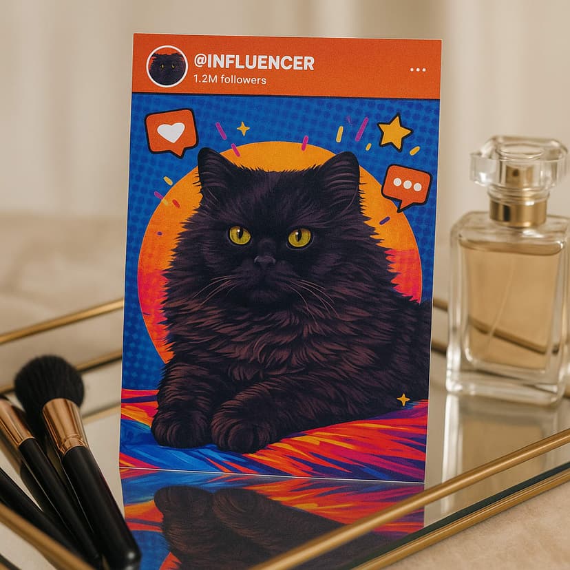 Metallic Photo Pet Portrait