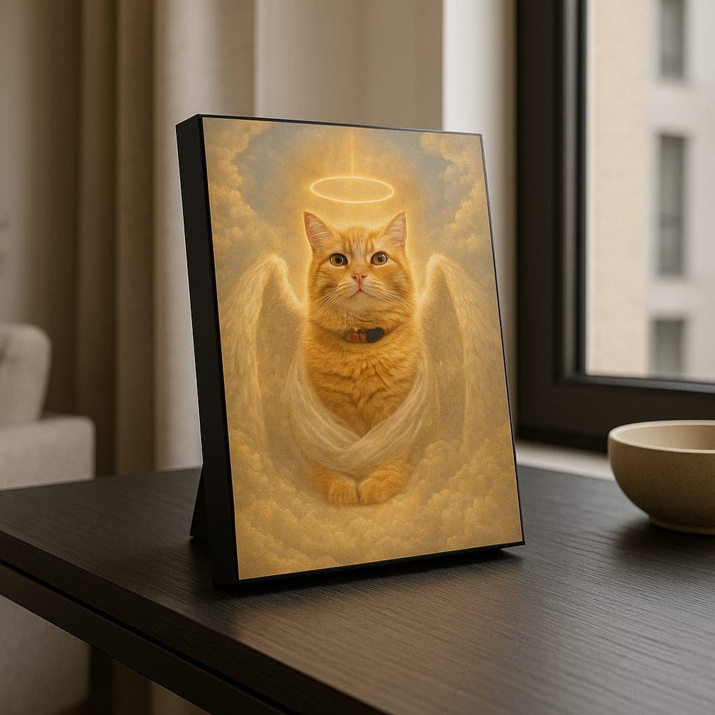 wood standout pet portrait