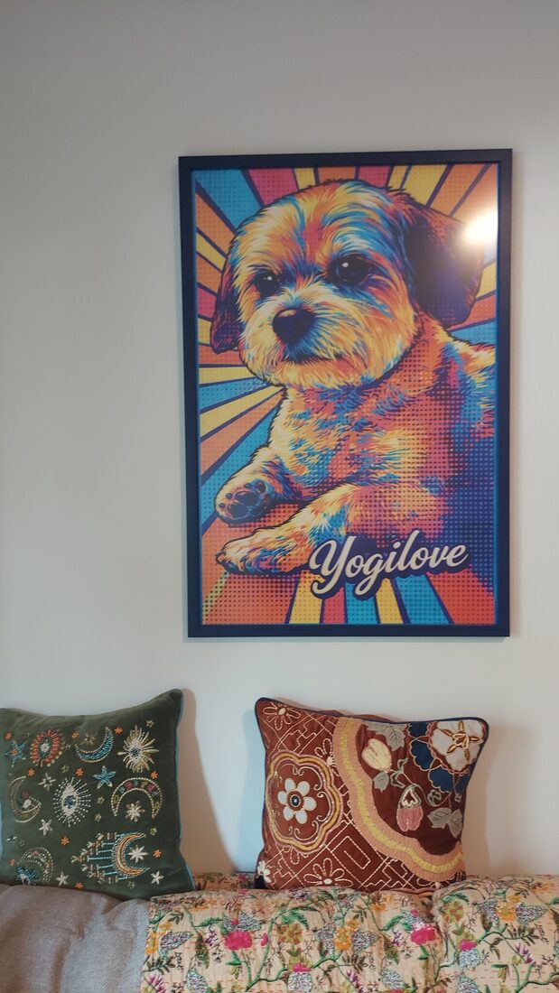 Yogi's portrait hung on the wall