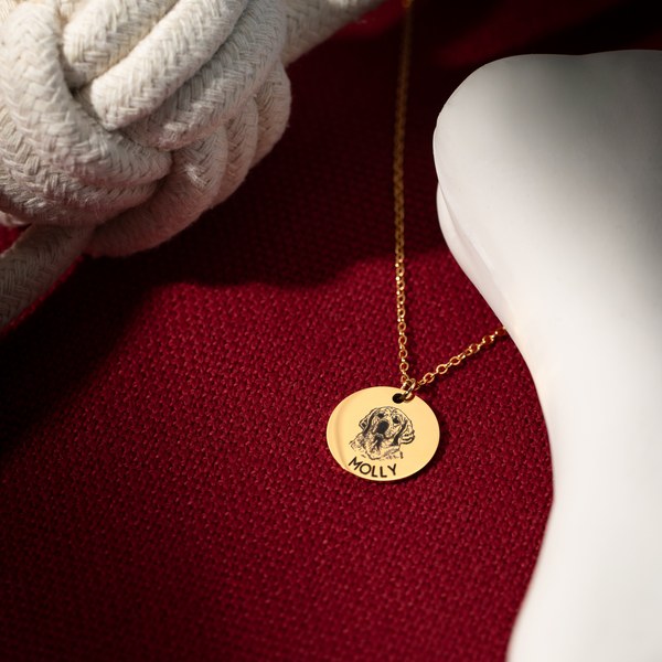 Personalized pet photo necklace