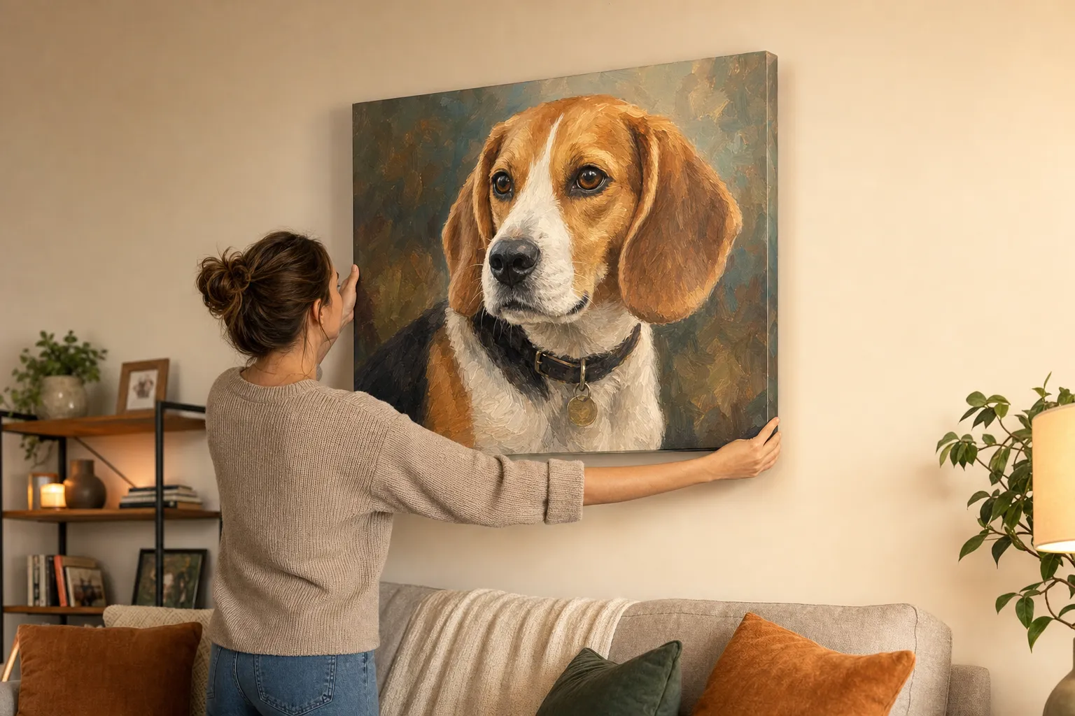 Pet Portrait Canvas Print in context
