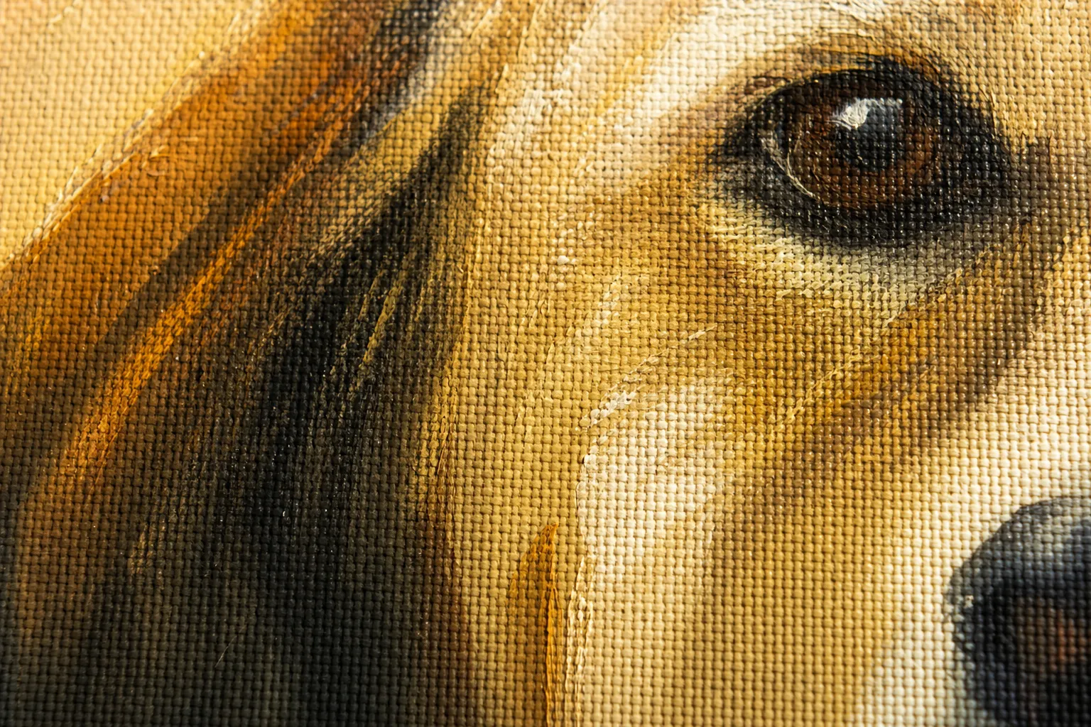Canvas Pet Portrait in context