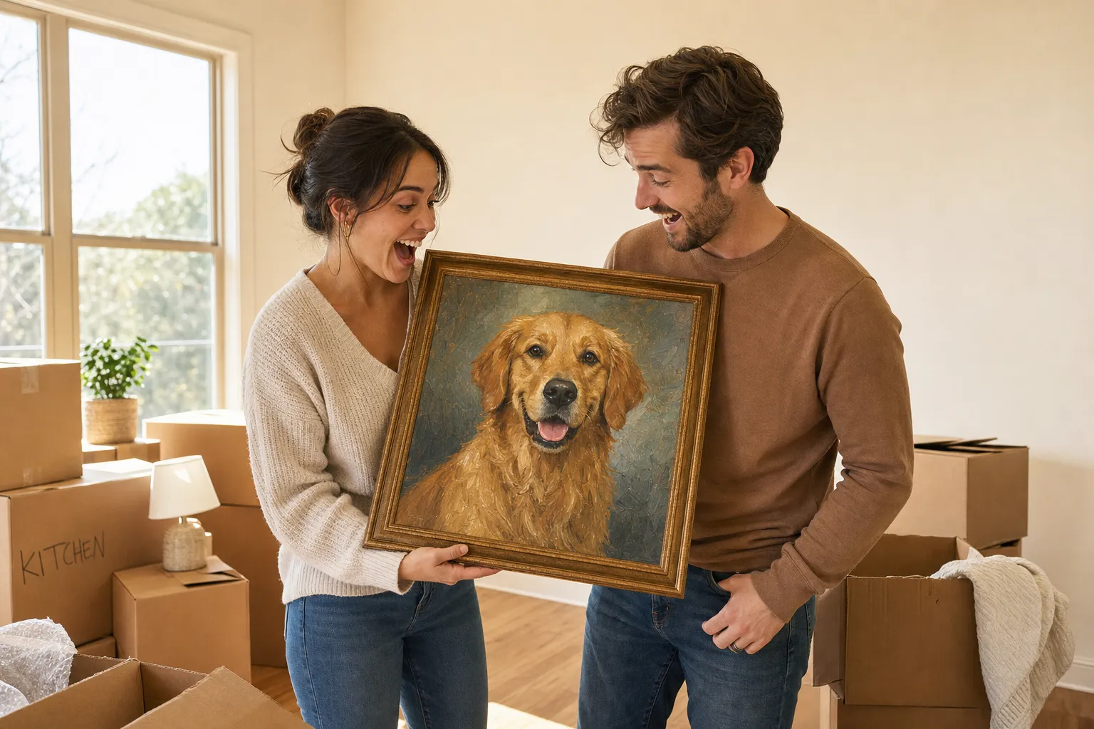 Pet Portrait Housewarming Gift in context