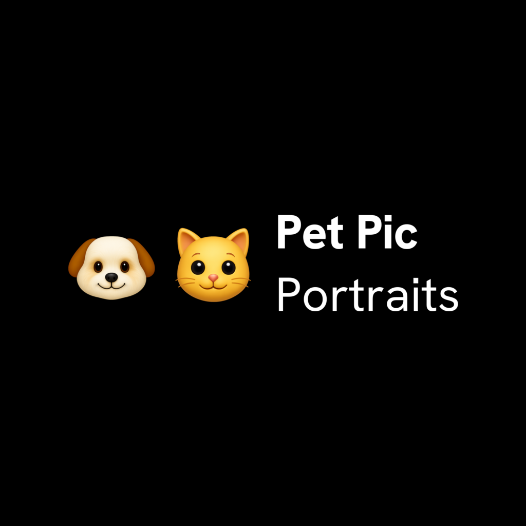 Pet Pic Portraits Logo on black (native look)