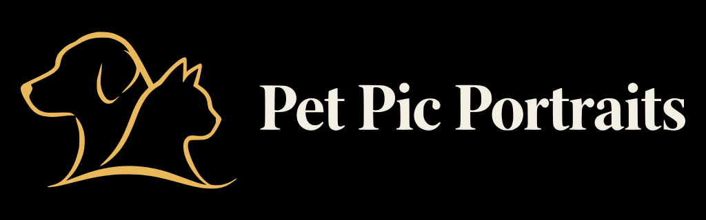 Pet Pic Portraits Logo on black
