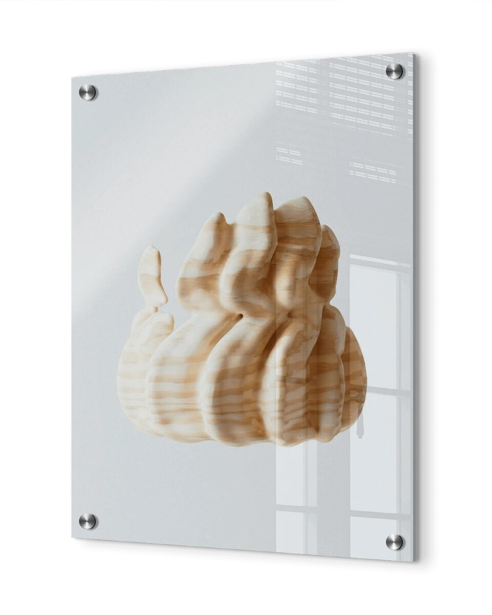The face of the print, with the four corner standoffs it ships with.